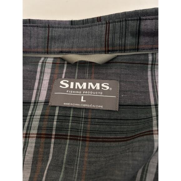 Simms Ruby River Women’s Long Sleeve Plaid Shirt Pearl Snaps Fishing Outdoor L - Picture 11 of 14